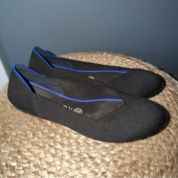 Rothy's The Flat Black Women's Slip On Flats Size 9 - Picture 2 of 10